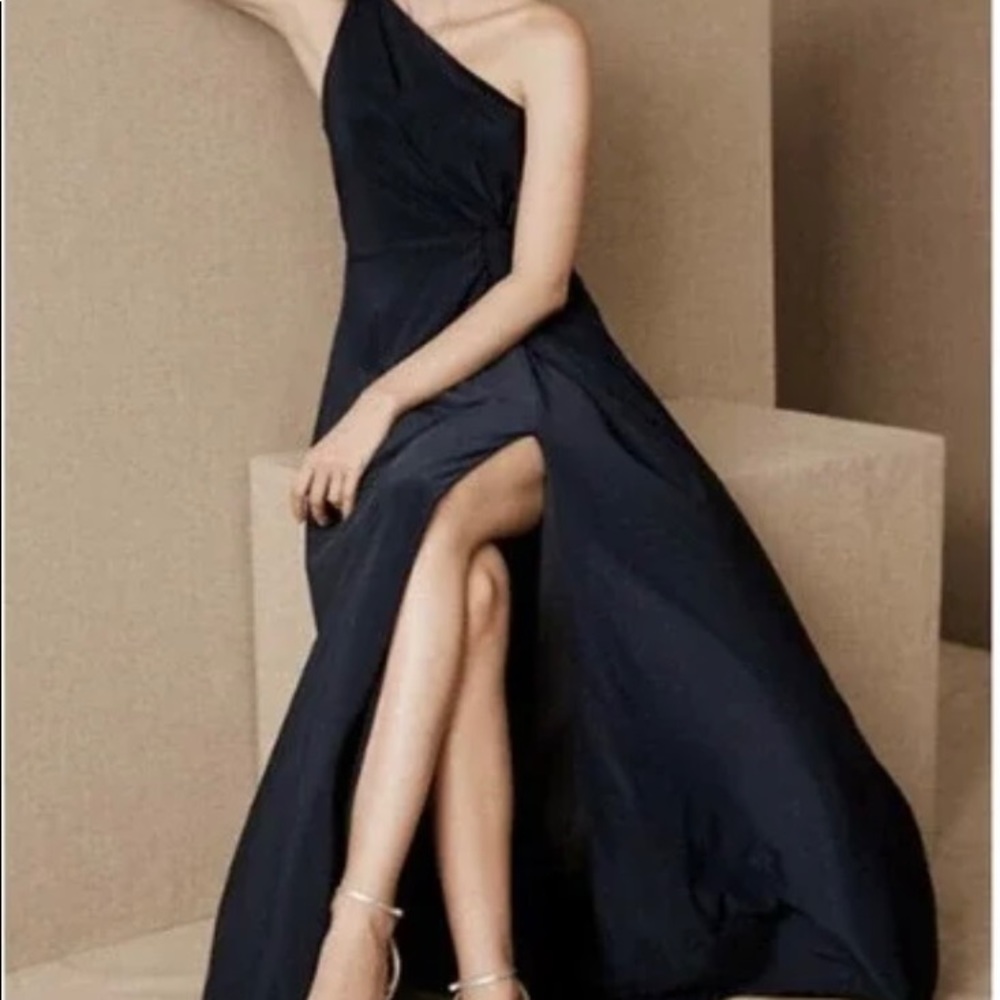 BHLDN size 6 Brixen Jersey Dress, Navy Blue